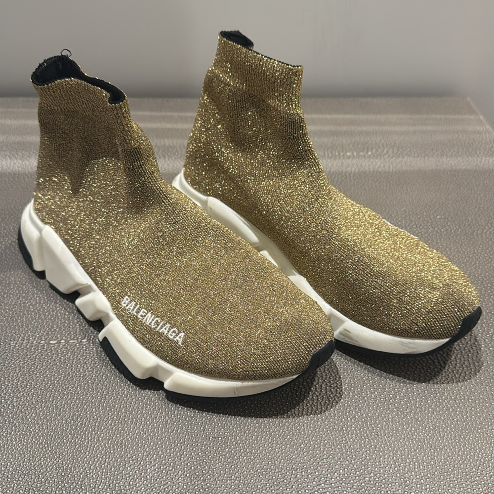 Las Vegas limited edition gold Balenciaga sock sneakers